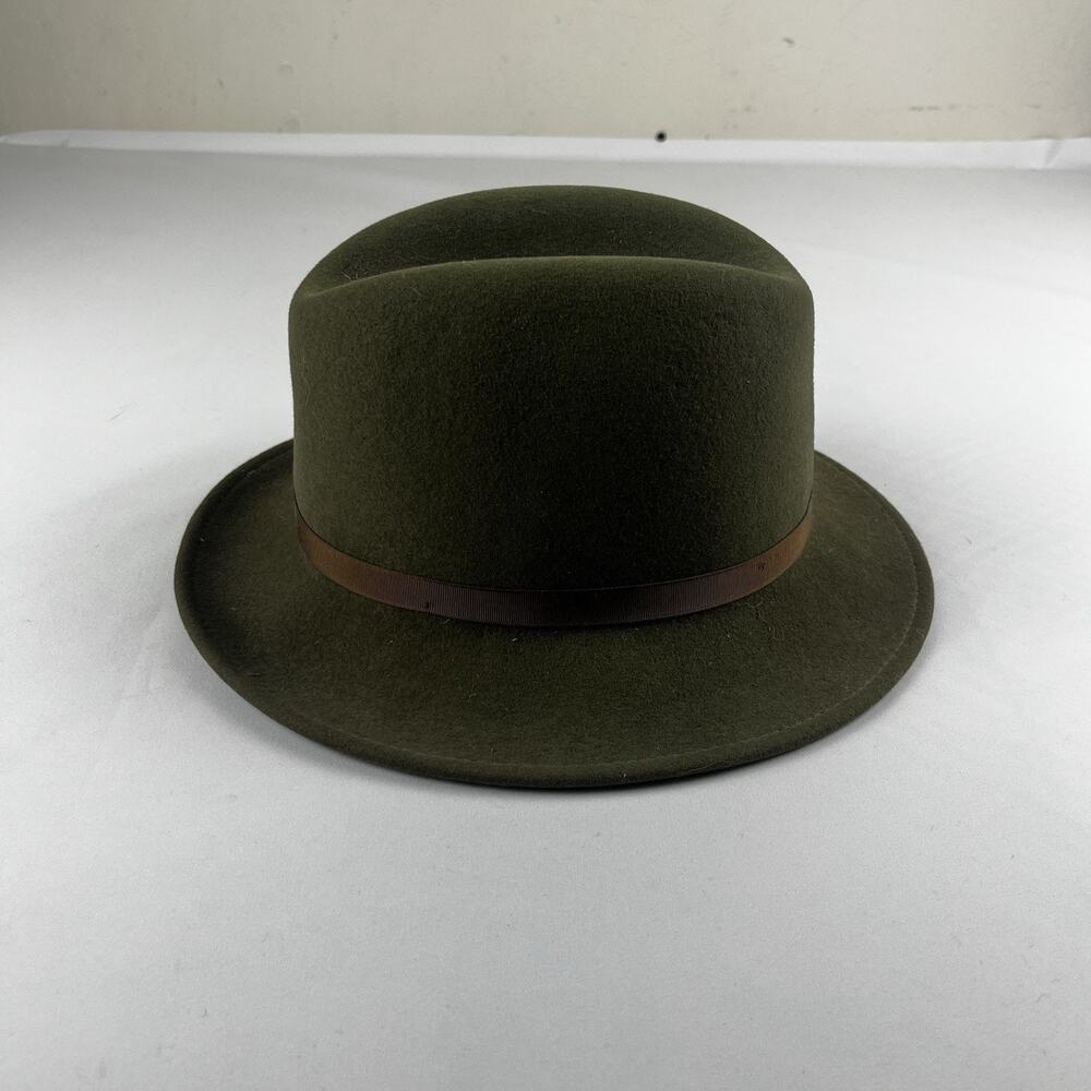 PENDLETON Hat XL Grey Gray 100% Wool Fedora Hat Fitted Made in USA GUC